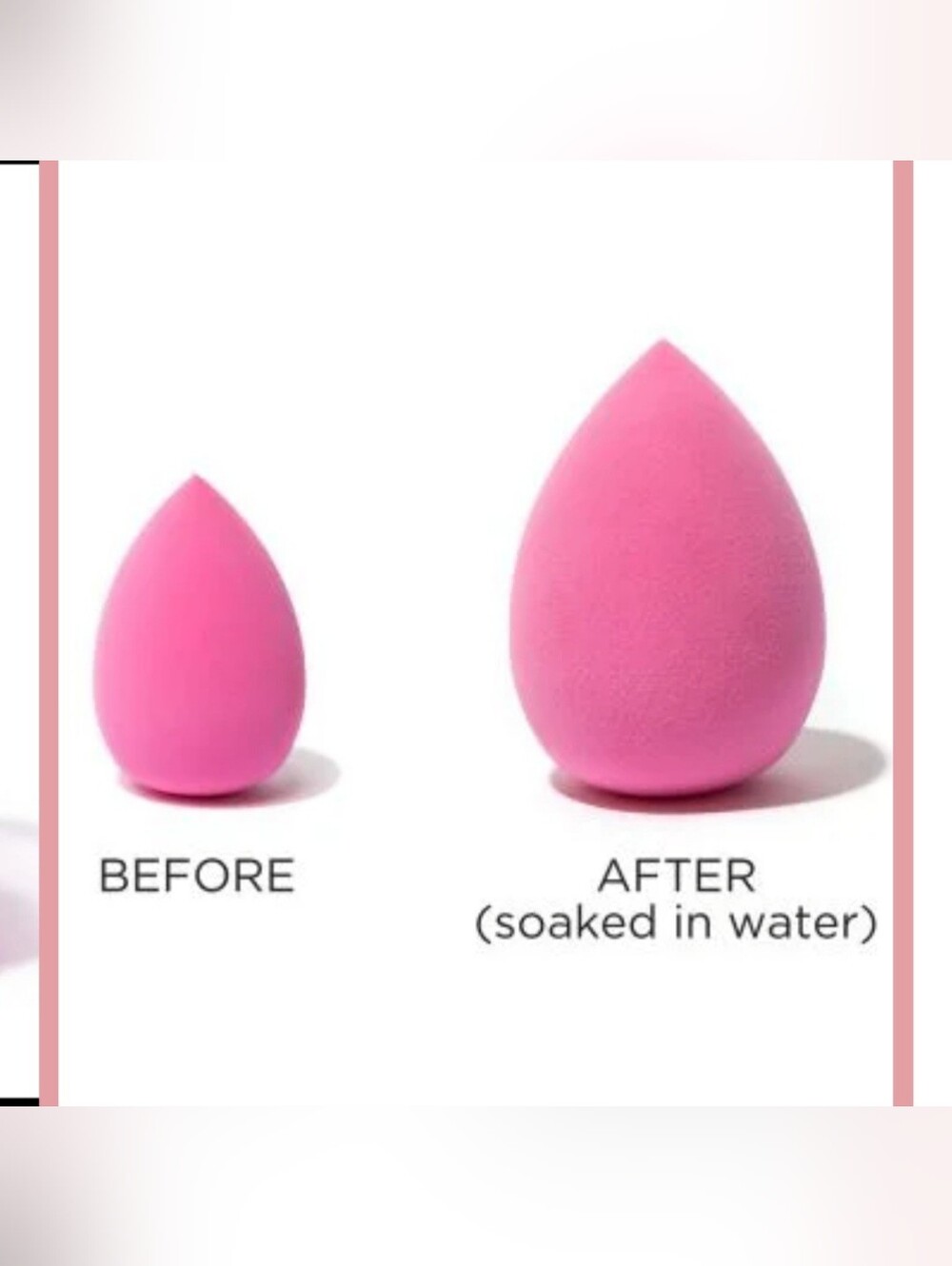 Expandable Pink Makeup Beauty Blender Sponge  - Teardrop Beauty